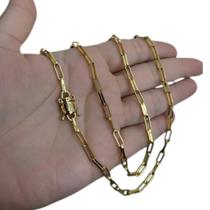 Cordão Tijolinho 4mm - Banhado a Ouro 18k Cordão Tijolinho 4mm - Banhado a Ouro 18k