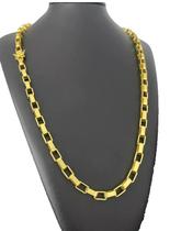 Cordão Tijolinho Curto 8mm Banhado A Ouro 18k