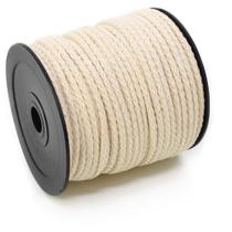 Cordão Trançado de Algodão Cru Marwan 4mm - 50 Metros Cordão Trançado de Algodão Cru Marwan 4mm - 50 Metros