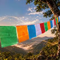 Cordão Varal Bandeiras Orações Budista Tibetano 3m Cordão Varal Bandeiras Orações Budista Tibetano 3m