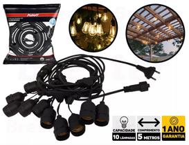 Cordão Varal De Luzes Para 10 Lâmpadas 5 Metros Avant IP65 Bivolt Uso Externo