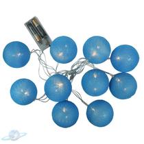 Cordão Varal Led A Pilha Pingente Bolinha Azul Cordão Varal Led A Pilha Pingente Bolinha Azul