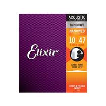 Cordas 010 Extra Light 80/20 Violão Aço Nanoweb Elixir