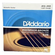 Cordas Aço D'Addario Phosphor Violão Ej16 Tensão 012 Bronze