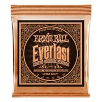 Cordas Coated Violão .010 Aço Bronze Ernie Ball Everlast