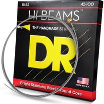 Cordas de baixo DR Strings Hi-Beam em aço inoxidável 45-100