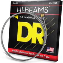 Cordas de baixo DR Strings Hi-Beam em aço inoxidável de 5 cordas