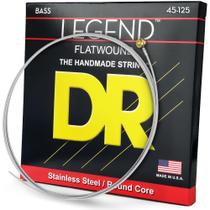 Cordas de baixo DR Strings LEGEND Polished Flatwound Stainless