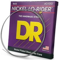 Cordas de baixo DR Strings Nickel Lo-Rider 40-100 niqueladas