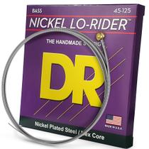 Cordas de baixo DR Strings Nickel Lo-Rider 5 cordas 45-125