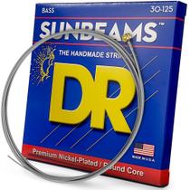Cordas de baixo DR Strings Sunbeam niqueladas 6 cordas 30-125