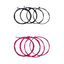 Cordas De Baixo Hexagonais De Aço Carbono Preto Rosa Para Baixo Elétrico De 4/5/6 Cordas Para Cordas De Baixo Hexagonais De Aço Carbono Preto Rosa Para Baixo Elétrico De 4/5/6 Cordas Para