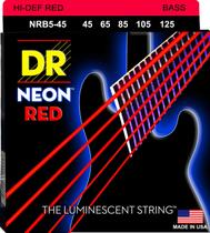 Cordas de guitarra acústica DR Hi-Def Neon Red Bass Medium 5