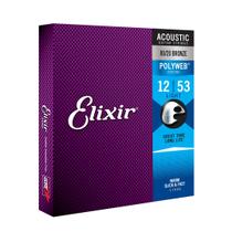 Cordas de guitarra acústica Elixir 80/20 Bronze com revestimento POLYWEB