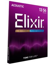 Cordas de guitarra acústica Elixir 80/20 Bronze com revestimento POLYWEB