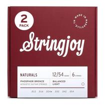 Cordas de guitarra acústica Stringjoy Balanced Light NB1254, pacote com 2