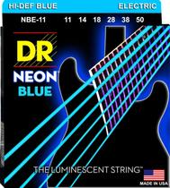 Cordas de guitarra elétrica DR Hi-Def Neon Blue Heavy NBE11
