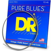 Cordas de guitarra elétrica DR Strings Pure Blues 10-46 Gauge