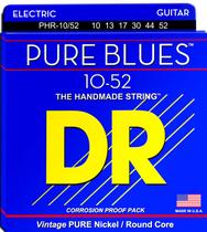 Cordas de guitarra elétrica DR Strings Pure Blues 10-52 Gauge