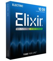 Cordas de guitarra elétrica Elixir em aço niquelado 7 cordas