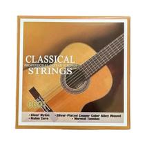 Cordas De Violão Clássico De Liga De Cobre Prateado Com Núcleo De Nylon Enrolado, 6 Peças, Tensão