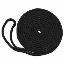 Cordas Dock Line New England 3/8 Double Braid pretas 7,6 m Cordas Dock Line New England 3/8 Double Braid pretas 7,6 m