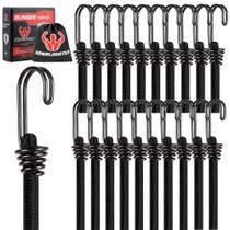 Cordas elásticas ARMORLOGISTICS, pacote com 20 ganchos duplos em J de 91 cm Cordas elásticas ARMORLOGISTICS, pacote com 20 ganchos duplos em J de 91 cm