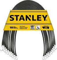 Cordas elásticas STANLEY S300415 pretas, 15, borracha para todos os climas, pacote com 10 Cordas elásticas STANLEY S300415 pretas, 15, borracha para todos os climas, pacote com 10