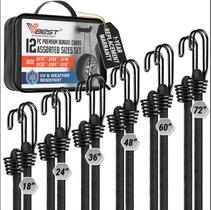 Cordas elásticas VBEST Heavy Duty Outdoor, 12 unidades, resistentes a UV
