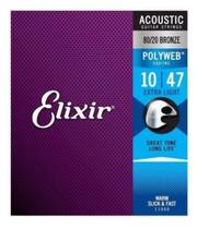 Cordas Elixir Guitarra Acústica Polyweb 10-47 11000 Bronze