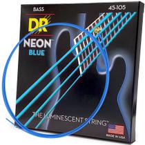 Cordas para baixo DR Hi-Def Neon Blue Medium NBB-45