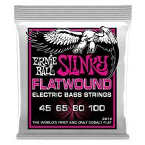 Cordas para baixo Ernie Ball Super Slinky Flatwound 45-100