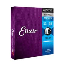 Cordas para Guitarra Acústica Elixir 80/20 Bronze com Revestimento Polyweb