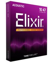 Cordas para guitarra acústica Elixir Phosphor Bronze NANOWEB 12-String