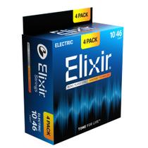 Cordas para Guitarra Elétrica Elixir 10-46 Leves Pacote com 4 Cordas para Guitarra Elétrica Elixir 10-46 Leves Pacote com 4