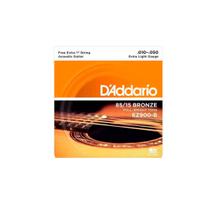 Cordas Para Violão Aço D Addario Bronze 85/15 Ez900-b .010-.050 Com Corda Extra Pl010 Cordas Para Violão Aço D Addario Bronze 85/15 Ez900-b .010-.050 Com Corda Extra Pl010