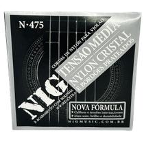 Cordas Violão Nig Nylon Médio com bolinha + palheta + corda extra D (ré) - NIG N475