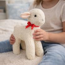 Cordeiro Pascal De Pelúcia Para Presente Surpresa Brinquedo Fazendinha Para Coleção Edição Limitado Amigo Jesus Pureza