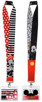 Cordões Disney Mickey e Minnie Mouse com porta-documentos, pacote com 2 Cordões Disney Mickey e Minnie Mouse com porta-documentos, pacote com 2