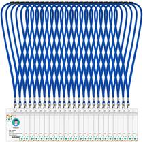 Cordões WEZEBEL pacote com 24 unidades, azuis, com fecho de segurança, impermeáveis, em PVC Cordões WEZEBEL pacote com 24 unidades, azuis, com fecho de segurança, impermeáveis, em PVC