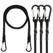 Cordones elásticos QGEIB 91 cm de alta resistencia en negro con mosquetón Cordones elásticos QGEIB 91 cm de alta resistencia en negro con mosquetón