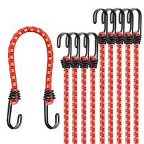 Cords elásticos tipo bungee ELEAD 30 cm, 10 unidades, ganchos de alta resistência Cords elásticos tipo bungee ELEAD 30 cm, 10 unidades, ganchos de alta resistência
