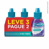 Corega - Pó Fixador De Dentaduras (Leve 3, Pague 2) - Peso Líq. 22 G