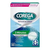 Corega tabs limpeza rápida 3 minutos - 30 pastilhas Corega tabs limpeza rápida 3 minutos - 30 pastilhas