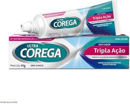 Corega tripla acao creme s/sabor 40g