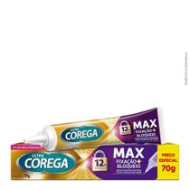 Corega Ultra Max Fixação+Bloqueio 70g 12 hs de fixação