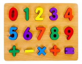 Cores e números brinquedo educativo pedagógico madeira mdf - Dmtoys