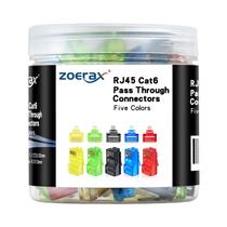 Cores Sortidas Zoerax 100 Unidades Rj45 Cat6 Conectores Ez Crimpagem Cabos De Rede De Plugue Modular