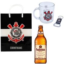 Corinthians Kit Presente Caneca Sacola Abridor Cerveja - Cesta de Presentes