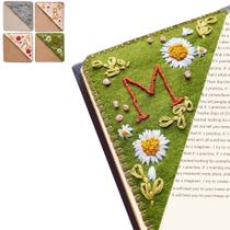 Corner Bookmark Topaliving Personalizado em Feltro Bordado à Mão Corner Bookmark Topaliving Personalizado em Feltro Bordado à Mão